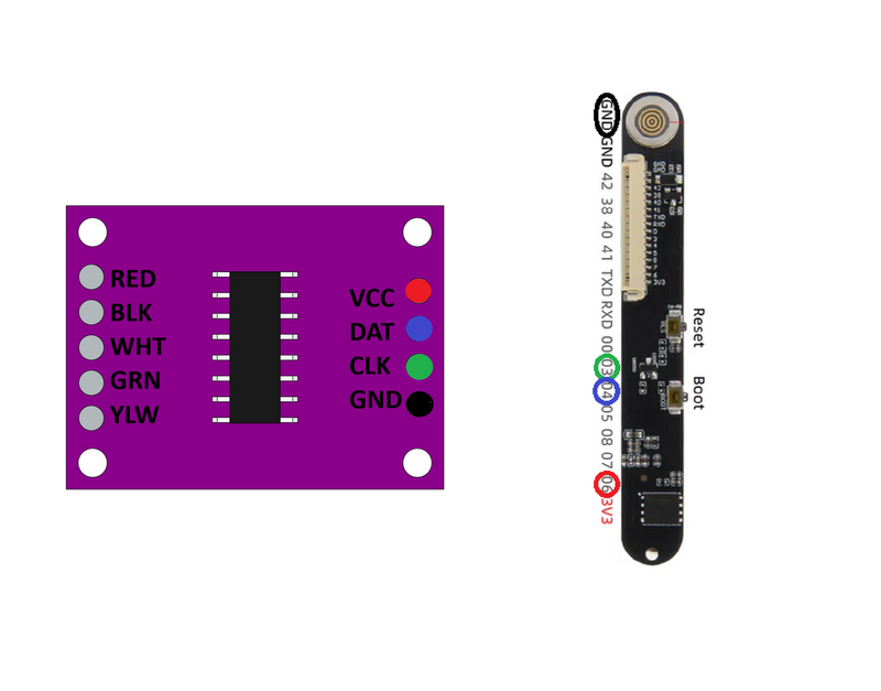 Solder wires to HX711